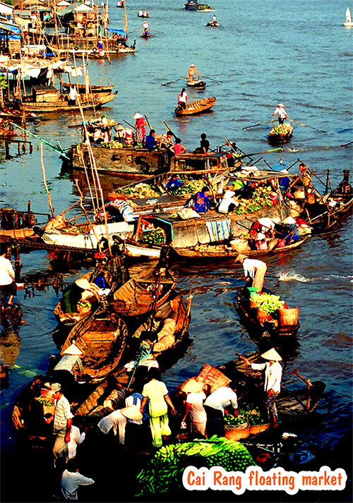 Cai Rang floating market in Can Tho city