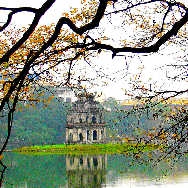 Turtle Tower - Hoan Kiem Lake, Hanoi