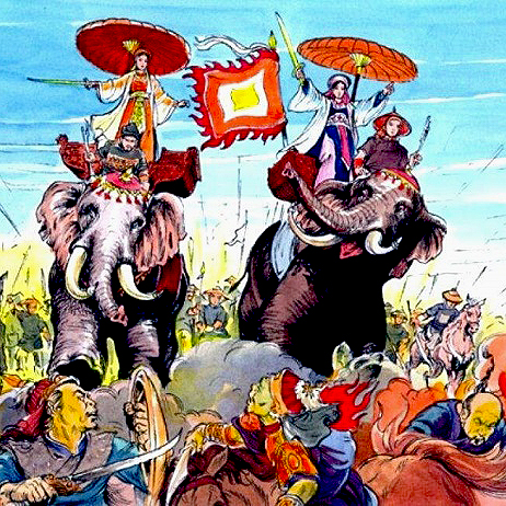 Trung Trac and Trung Nhi are two Vietnamese national heroines